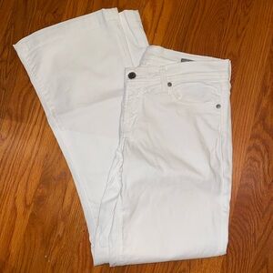 White flair jeans